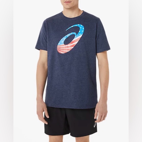 Asics Other - ASICS Men's Short Sleeve Tee T-Shirt Size M Star and Stripes NWOT